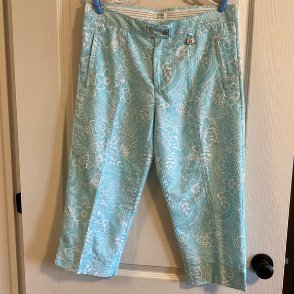 Izod Golf Flower Patterned Capris - Size 12 - Picture 1 of 14